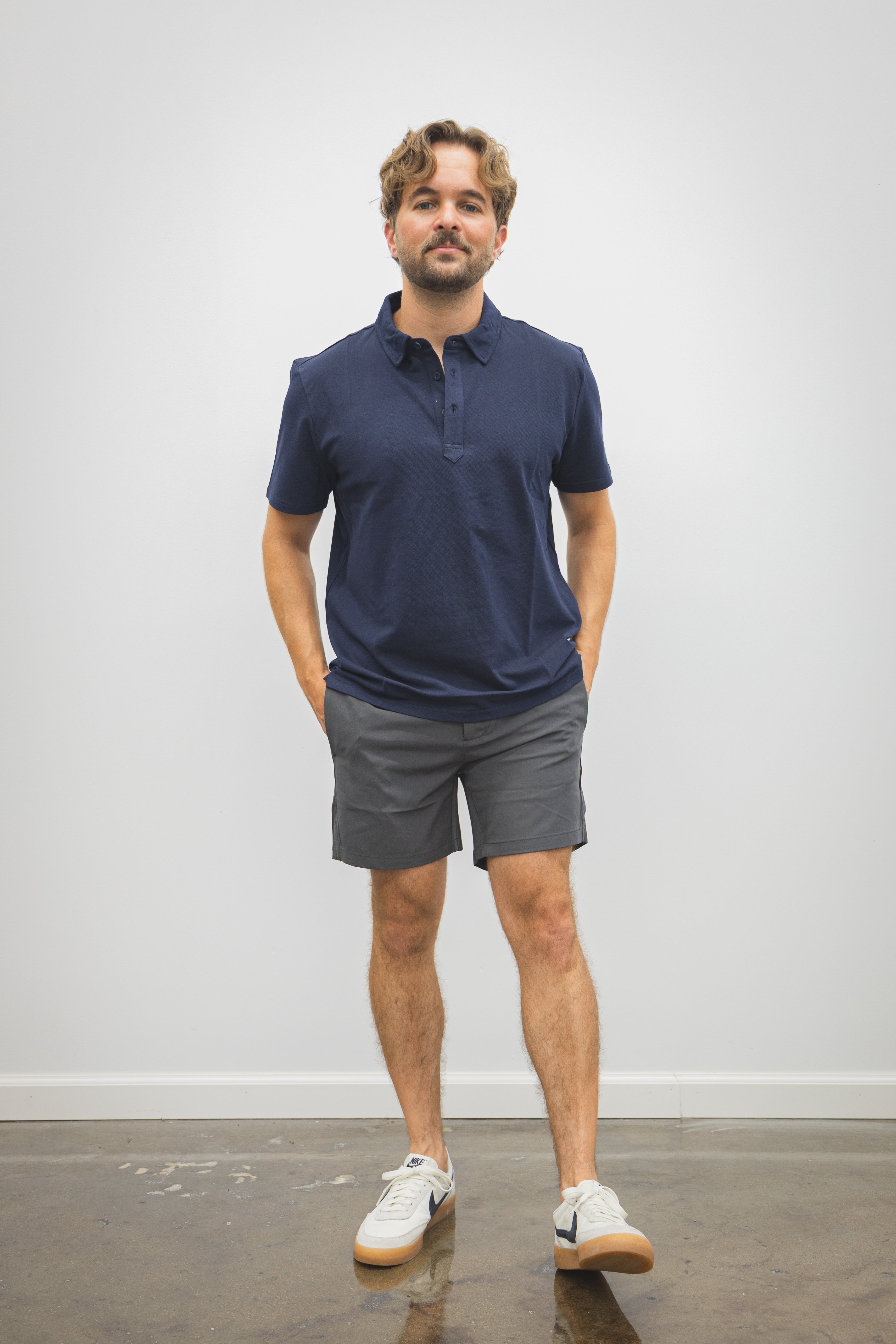 Performance Pique Polo Navy