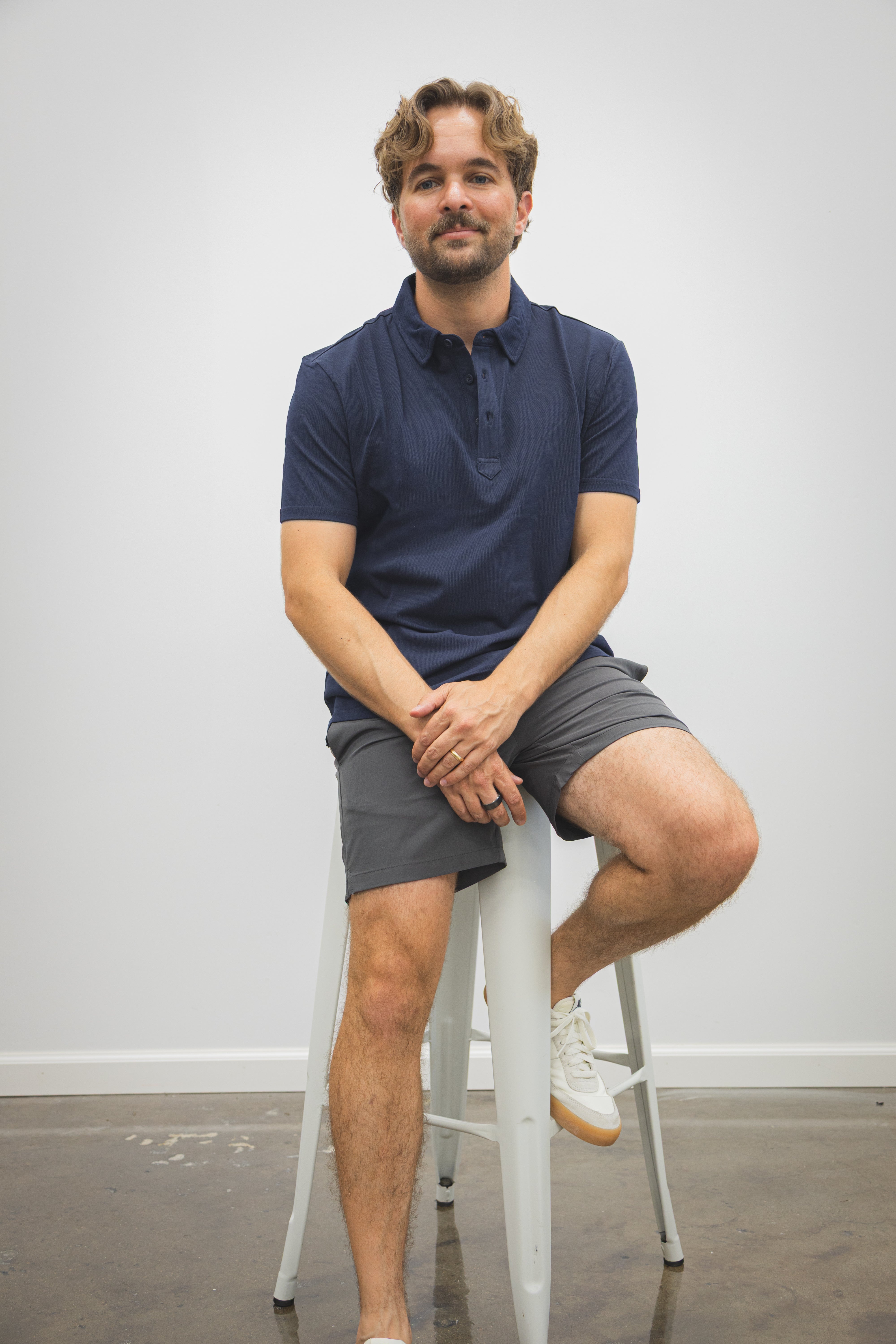 Performance Pique Polo Navy
