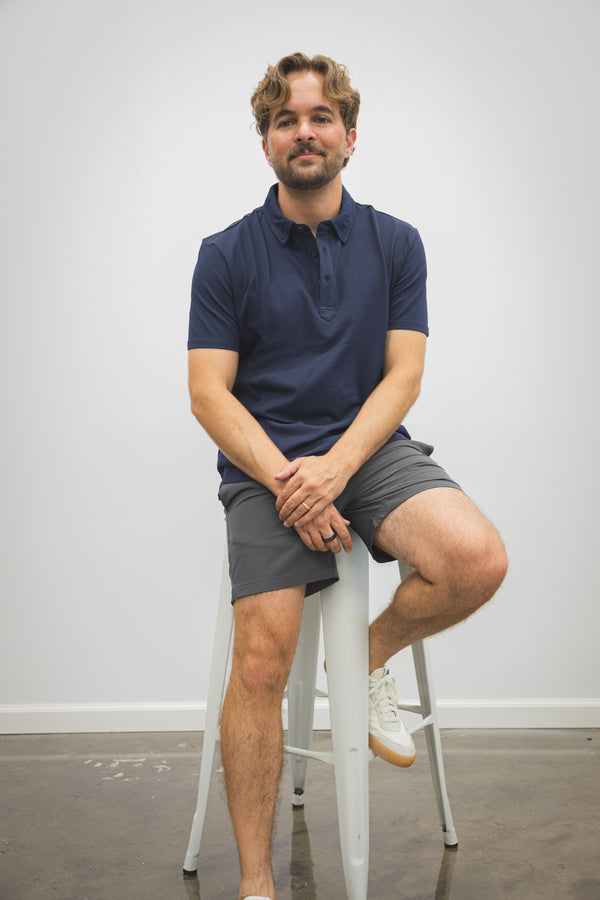 Performance Pique Polo Navy