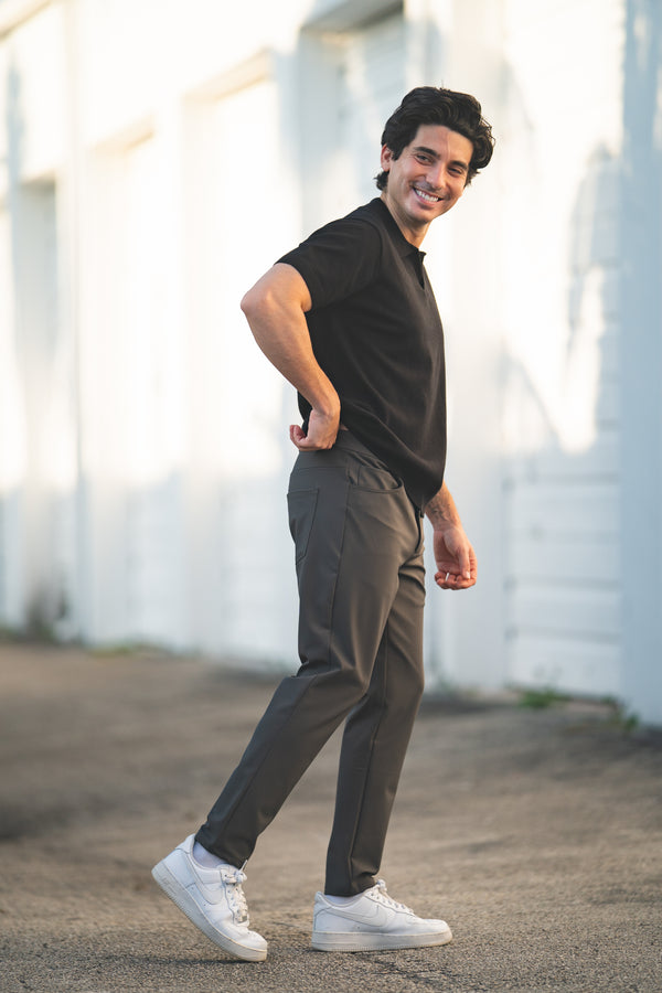 Super Stretch Performance Pants 5 Pocket Charcoal