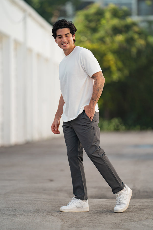 Straight Fit Core Stretch Chino Charcoal