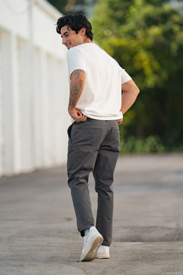 Straight Fit Core Stretch Chino Charcoal