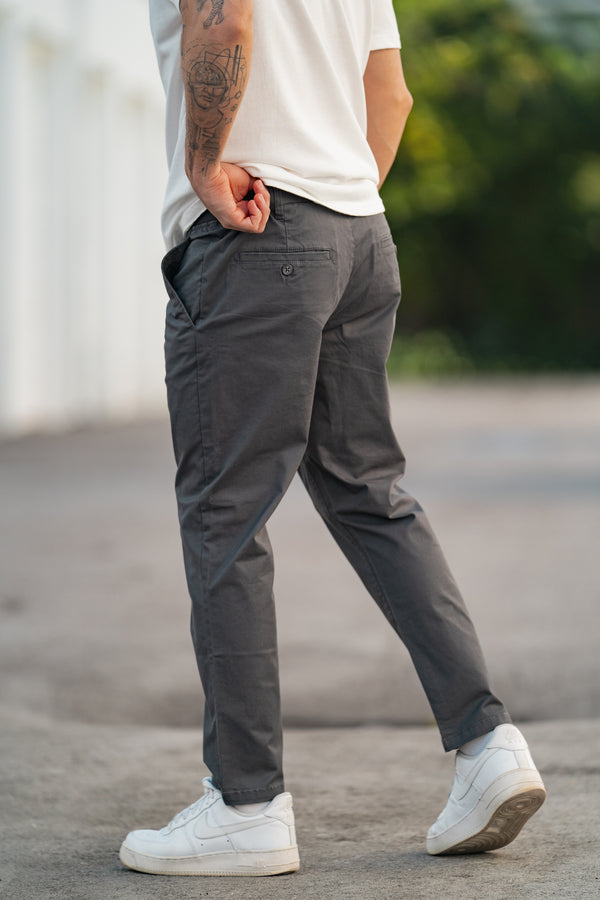 Straight Fit Core Stretch Chino Charcoal