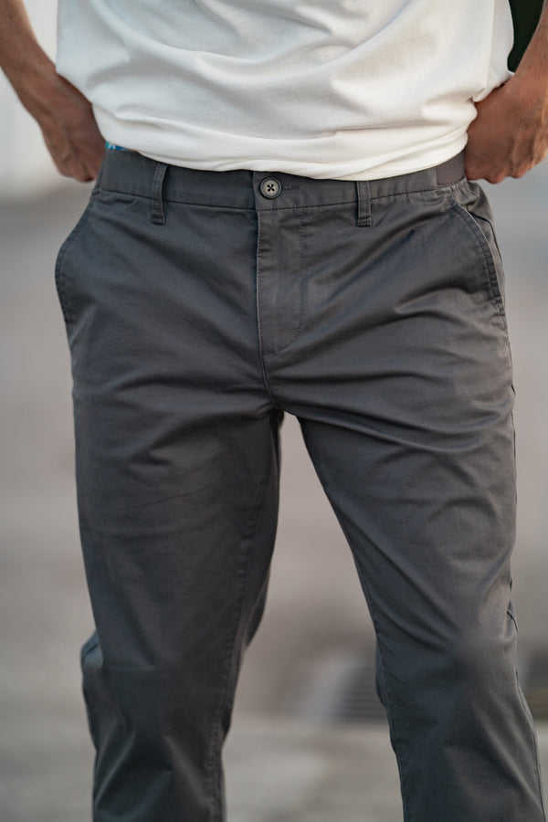 Straight Fit Core Stretch Chino Charcoal