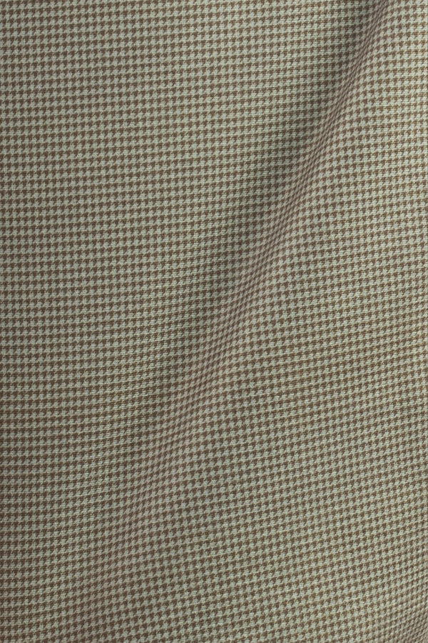 Cozy Overshirt Olive Houndstooth
