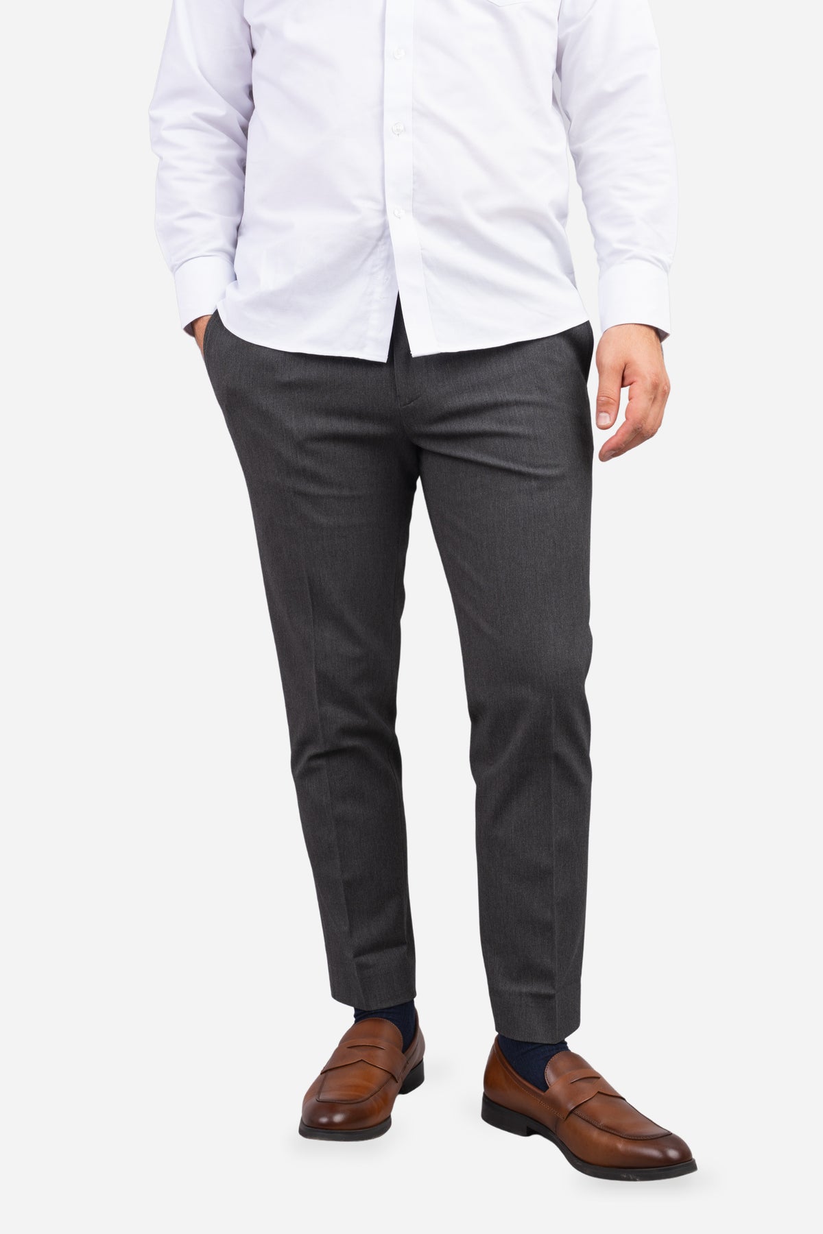 Dean Stretch Twill Dress Pants Charcoal