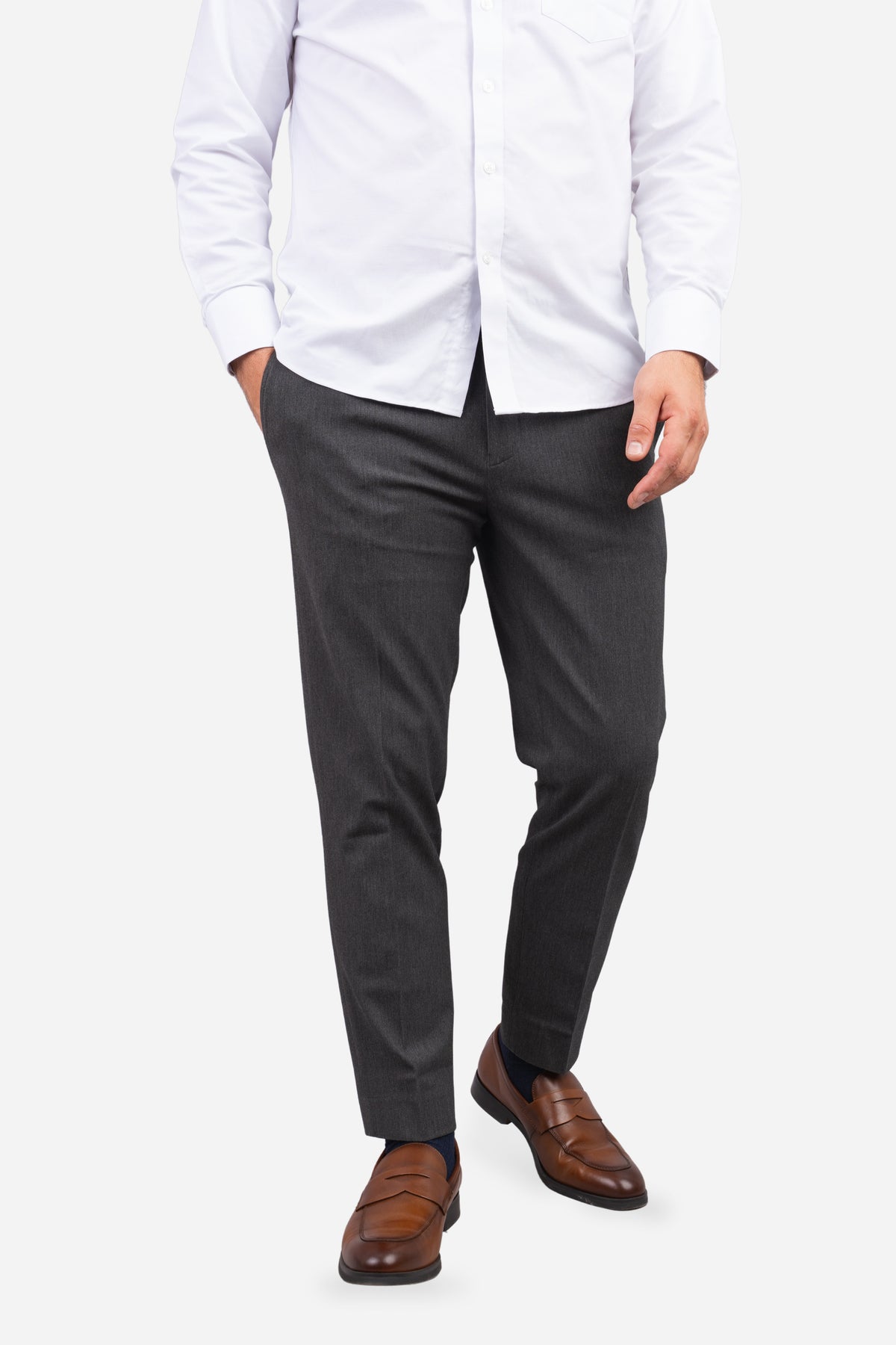 Dean Stretch Twill Dress Pants Charcoal