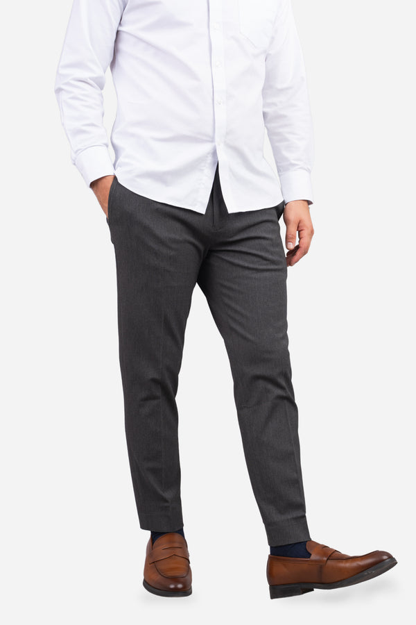 Dean Stretch Twill Dress Pants Charcoal