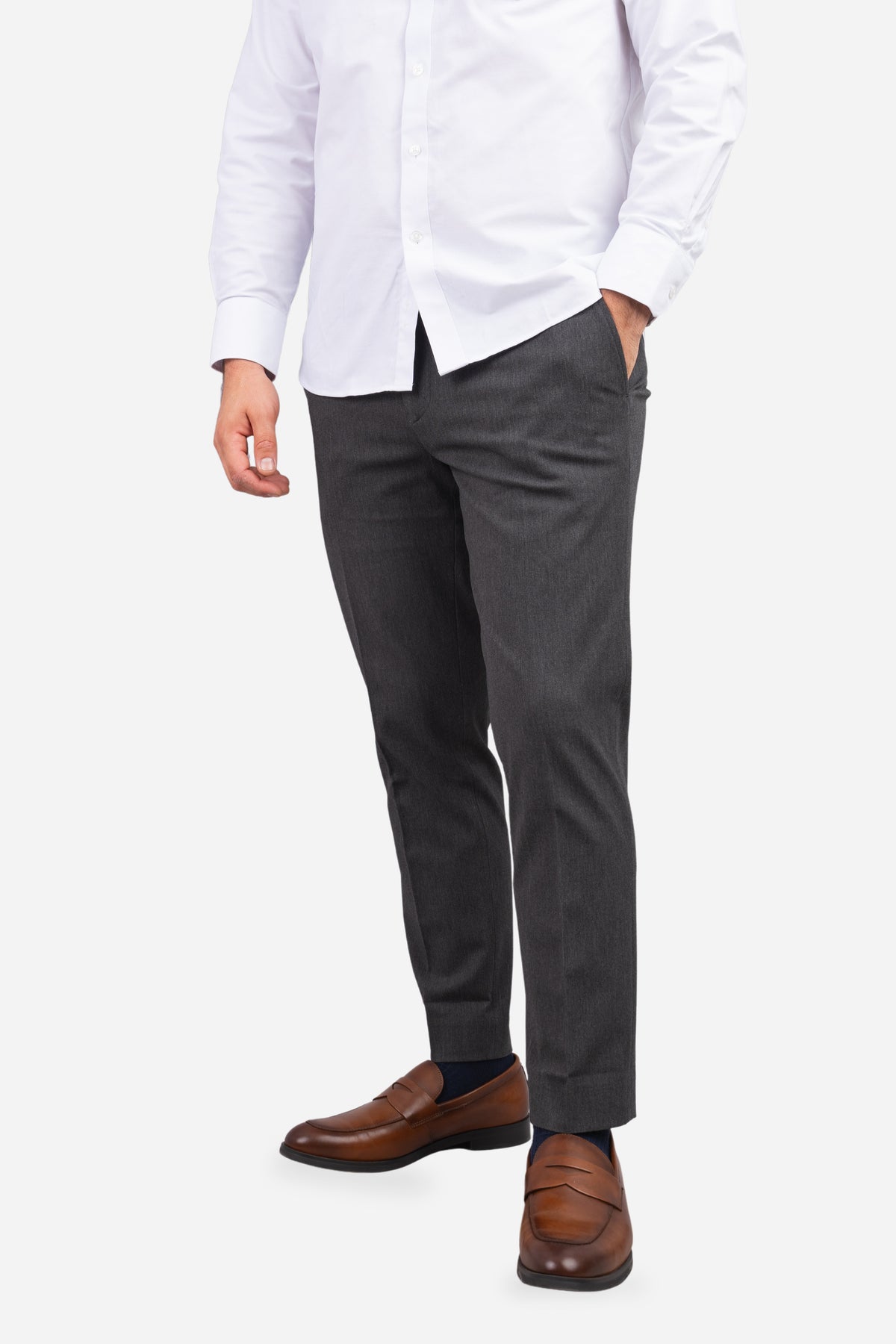 Dean Stretch Twill Dress Pants Charcoal