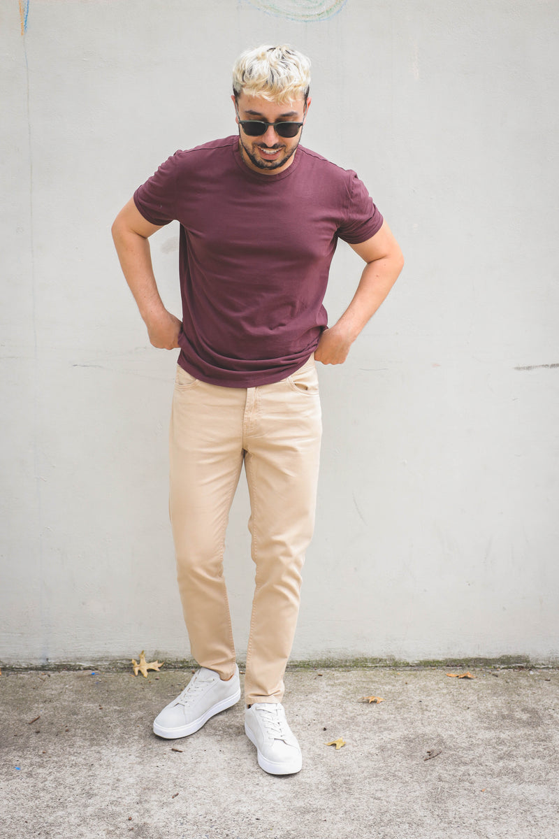 Garment Dyed Twill 5-P Pants Khaki