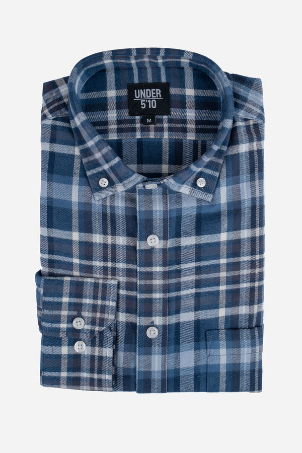 Flannel Button Down Shirt Blue