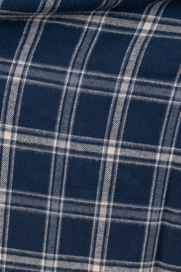 Flannel Button Down Shirt Navy