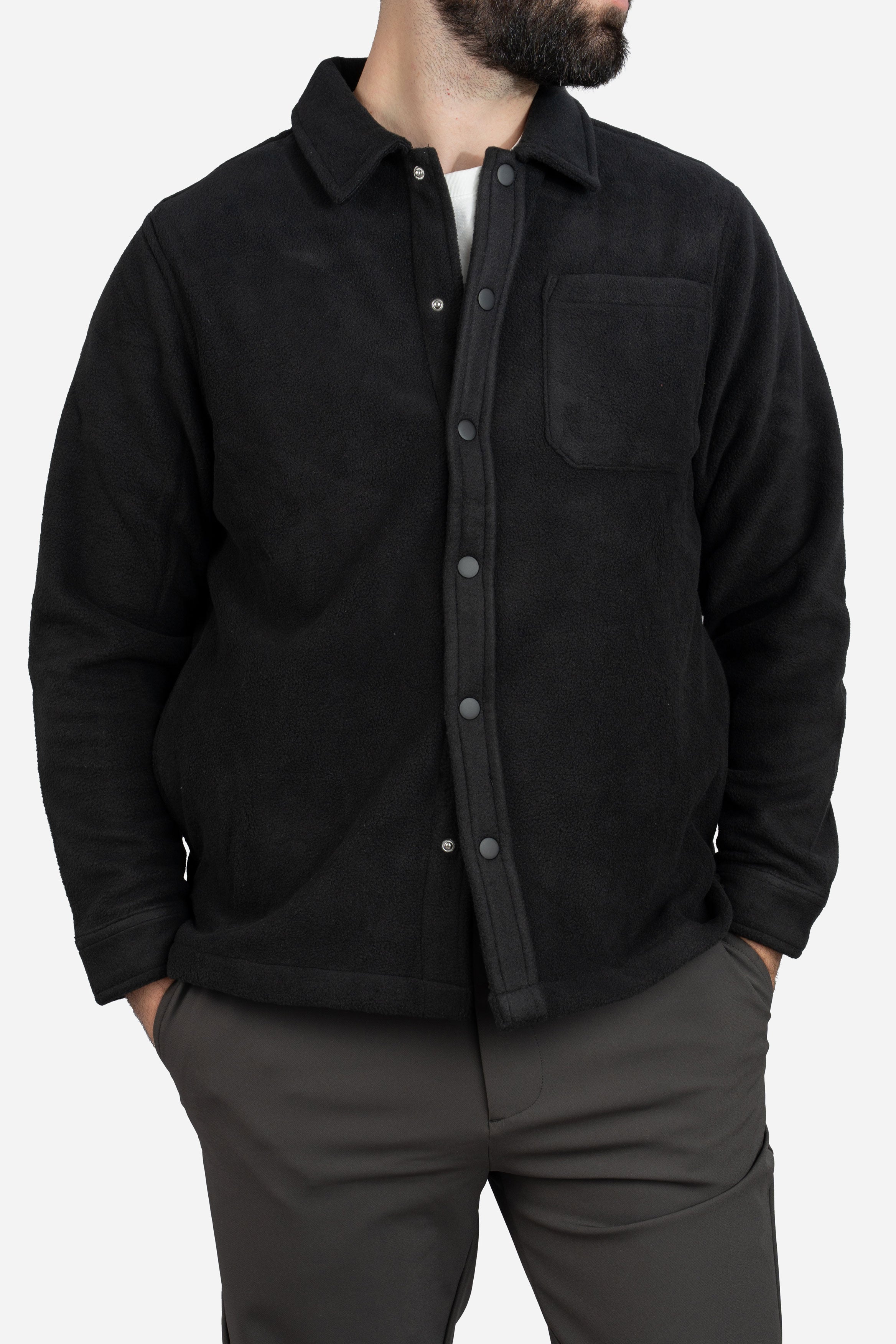 Fleece Overshirt Black