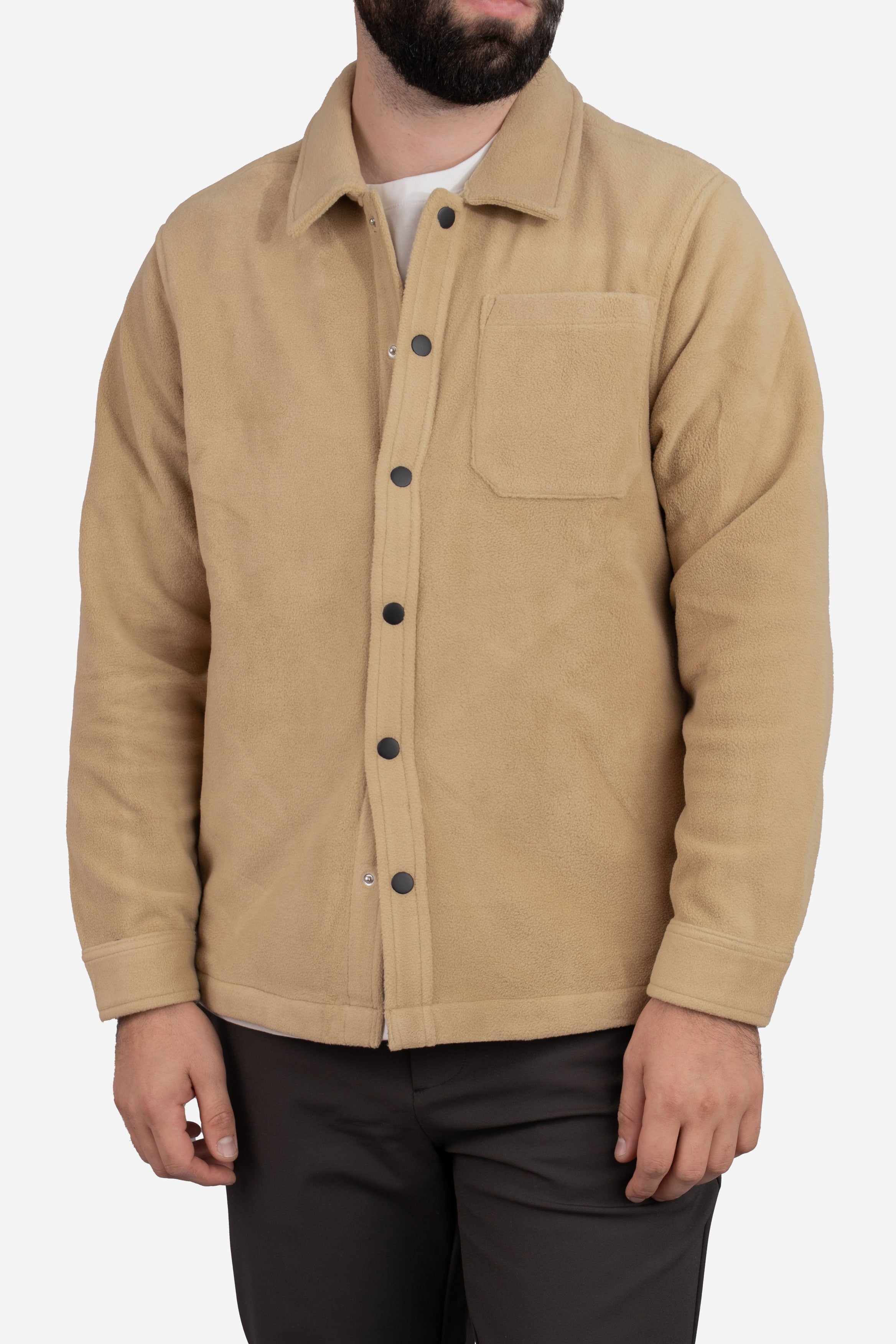 Fleece Overshirt Tan