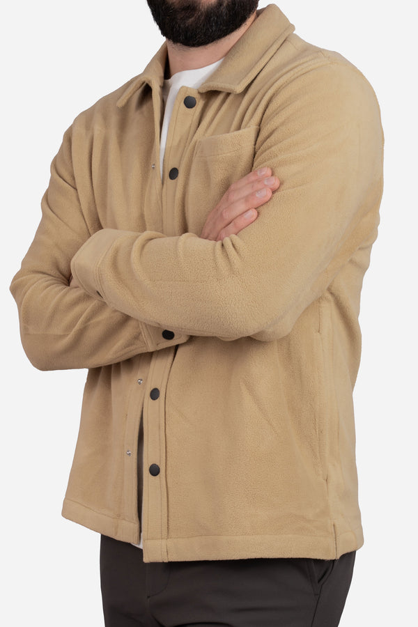 Fleece Overshirt Tan