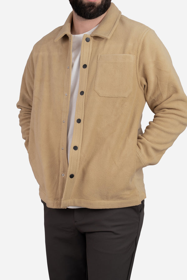 Fleece Overshirt Tan