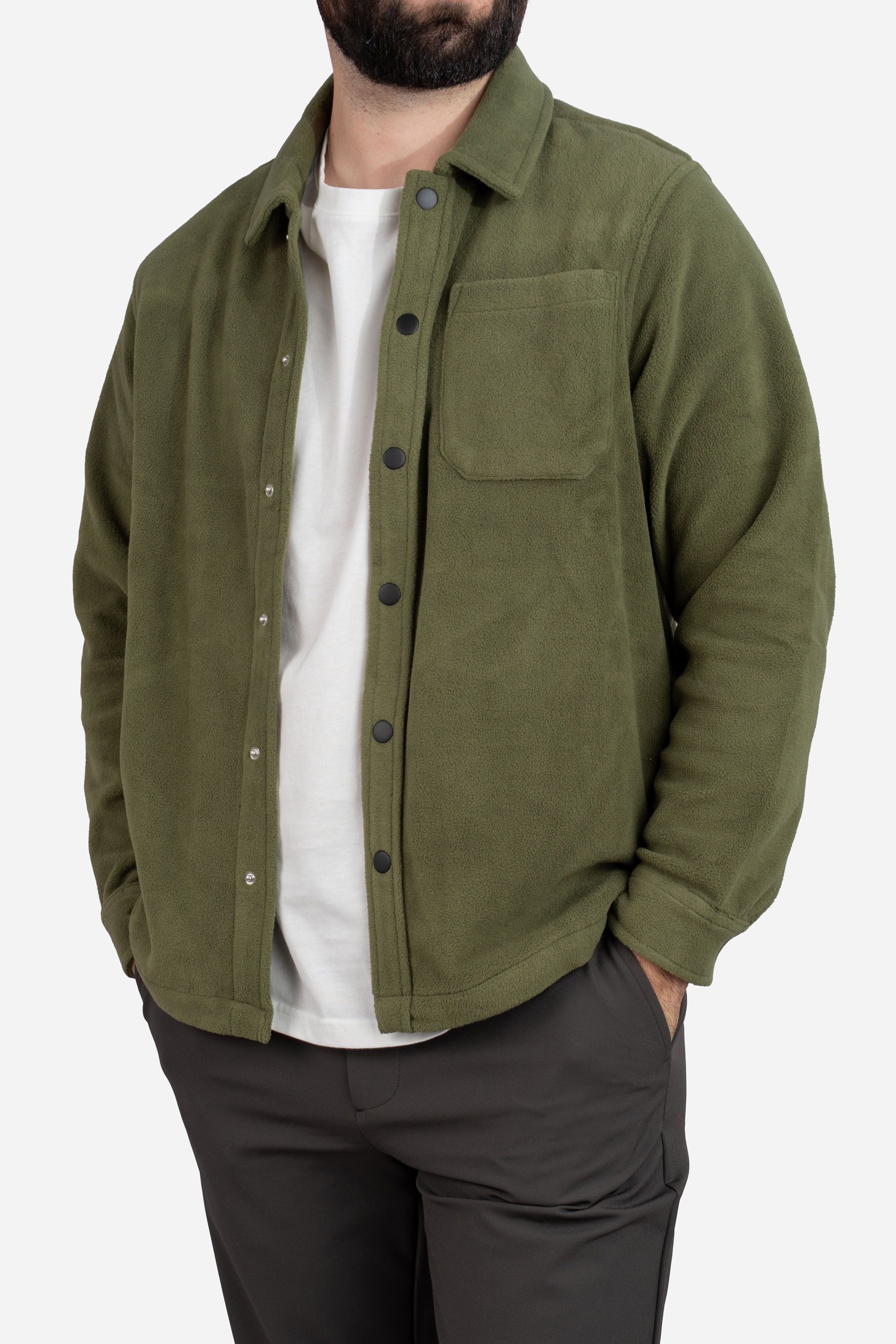 Fleece Overshirt Olive