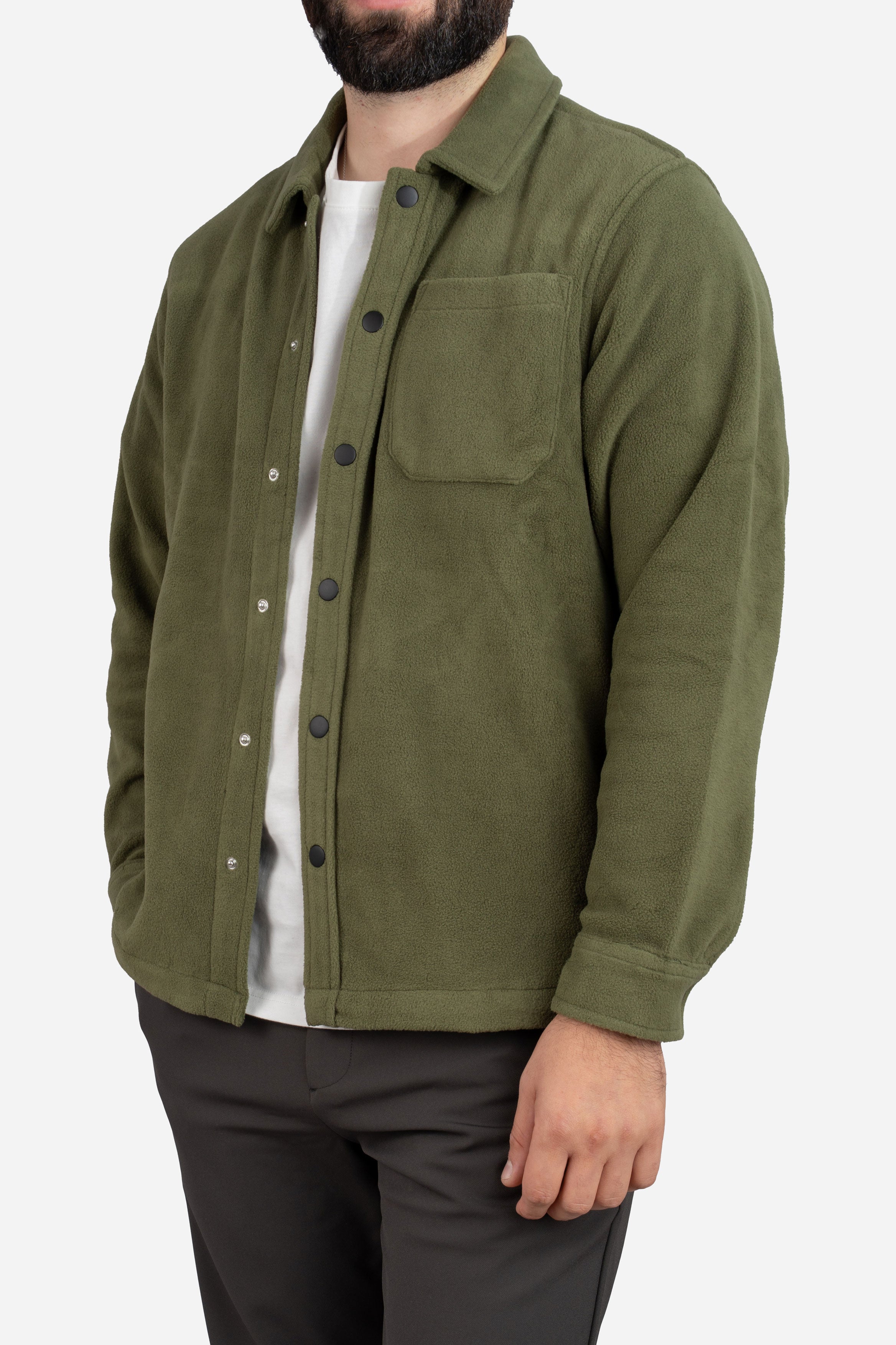 Fleece Overshirt Olive