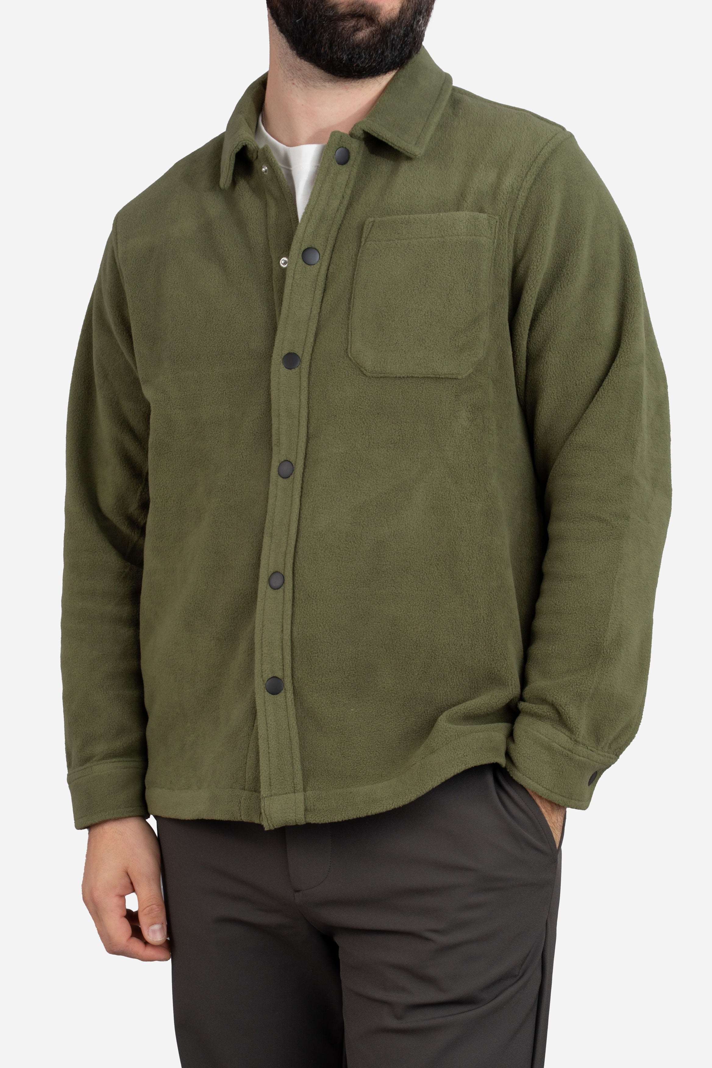 Fleece Overshirt Olive