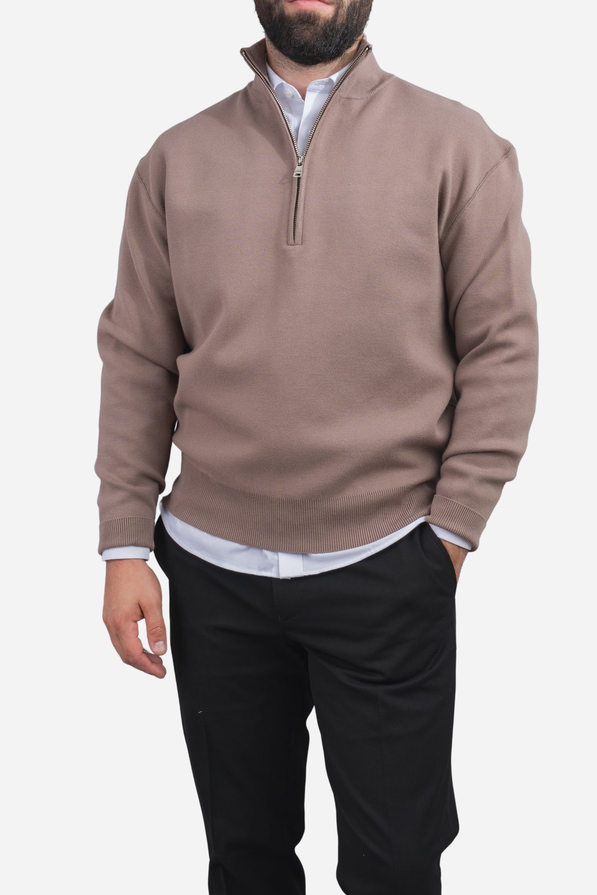 Hudson Half Zip Putty