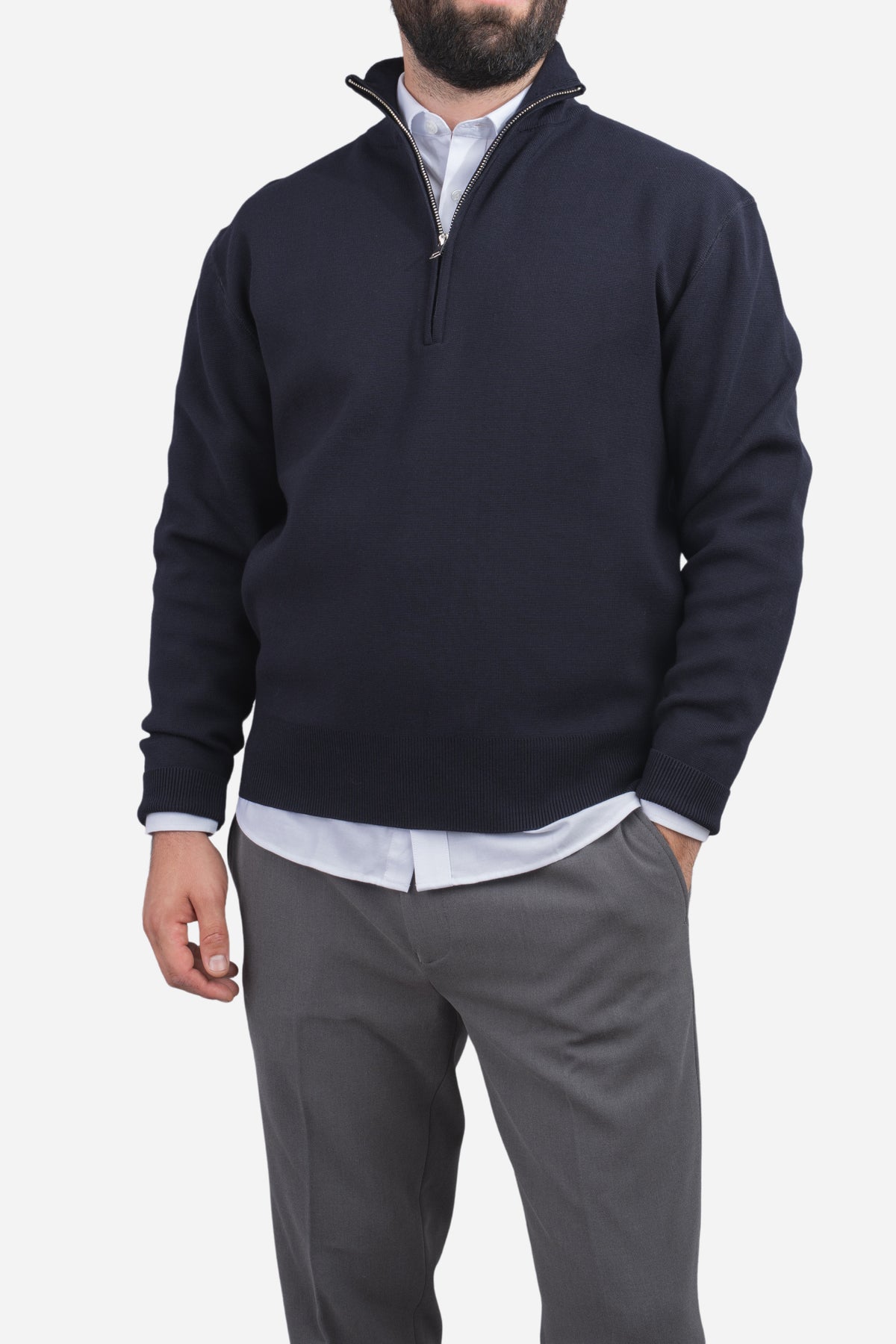 Hudson Half Zip Sapphire