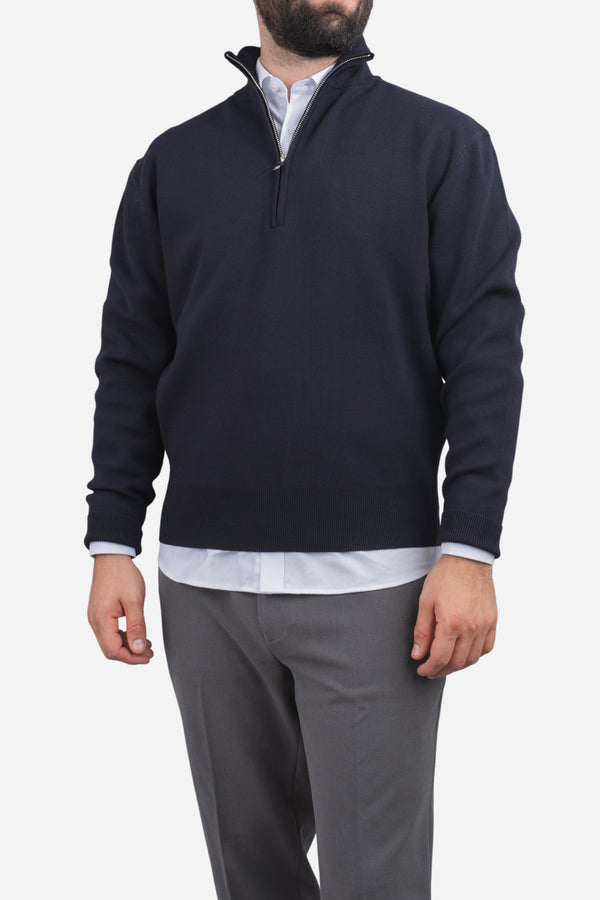 Hudson Half Zip Sapphire