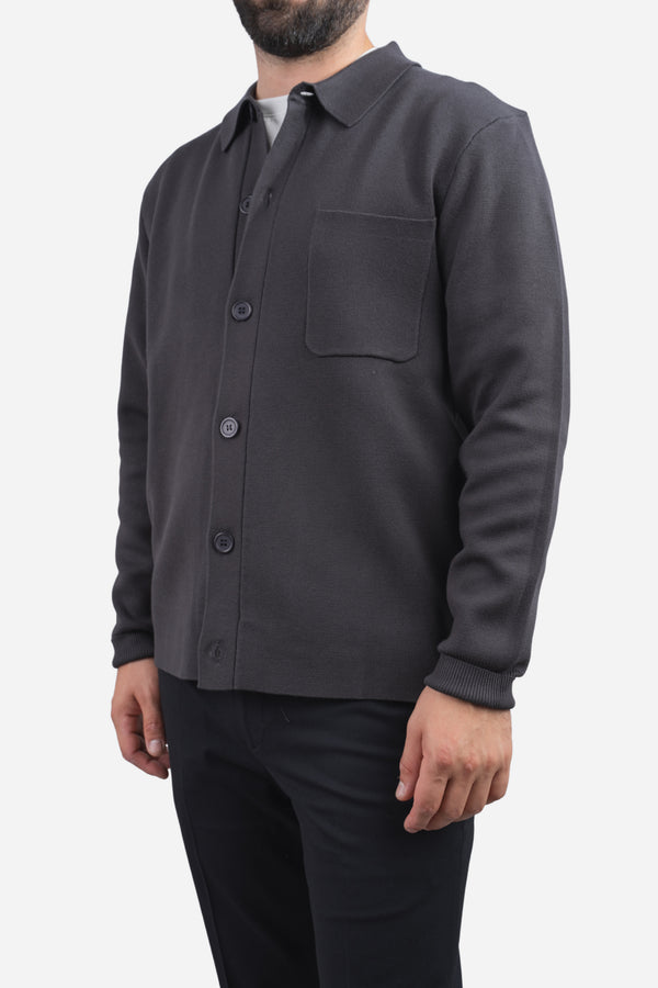 Hudson Shirt Cardigan Iron Gray