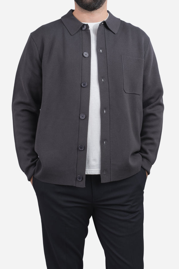 Hudson Shirt Cardigan Iron Gray
