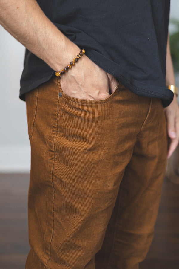 Stretch Cord 5 Pocket Pants Caramel