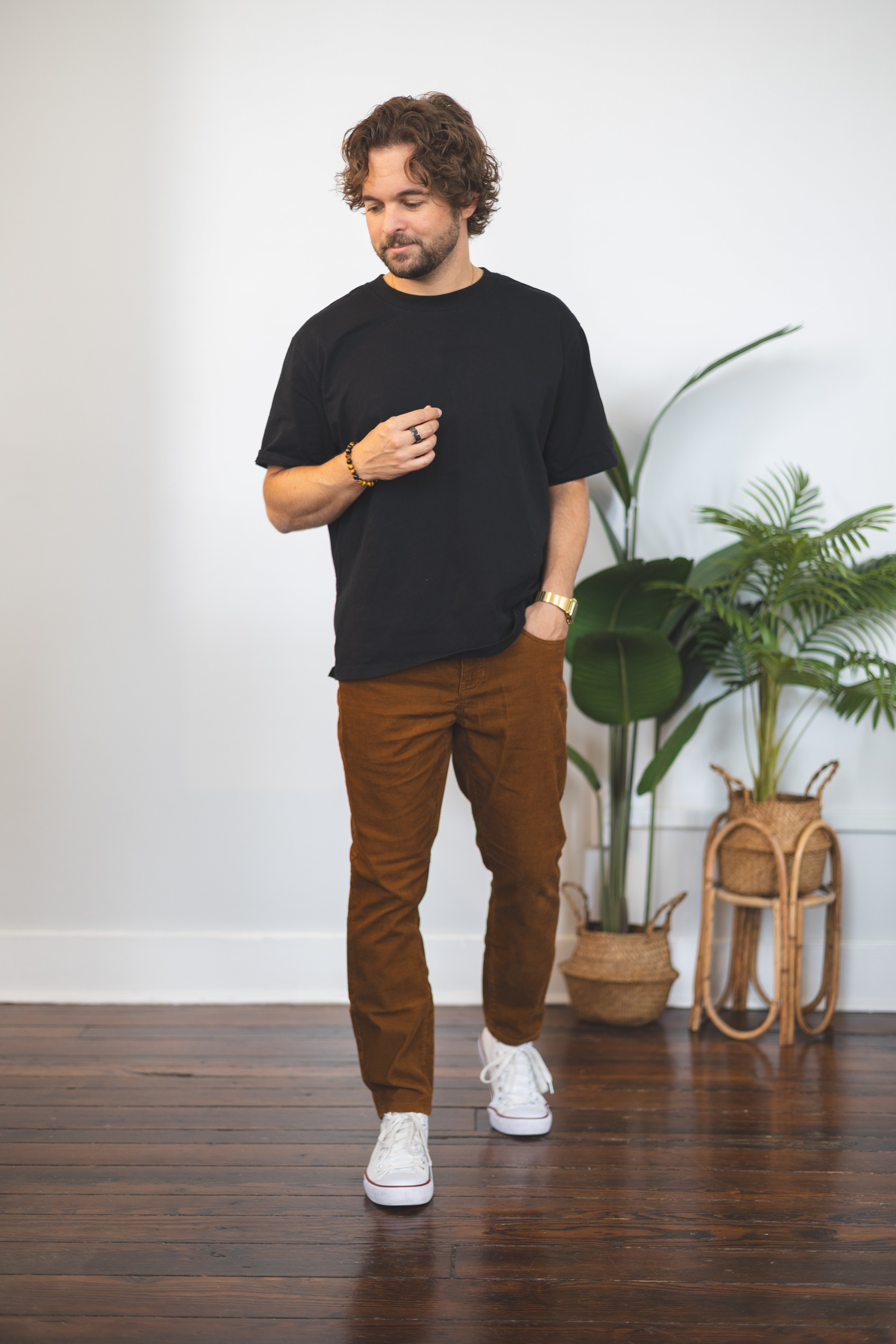 Stretch Cord 5 Pocket Pants Caramel