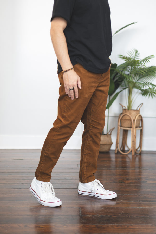 Stretch Cord 5 Pocket Pants Caramel