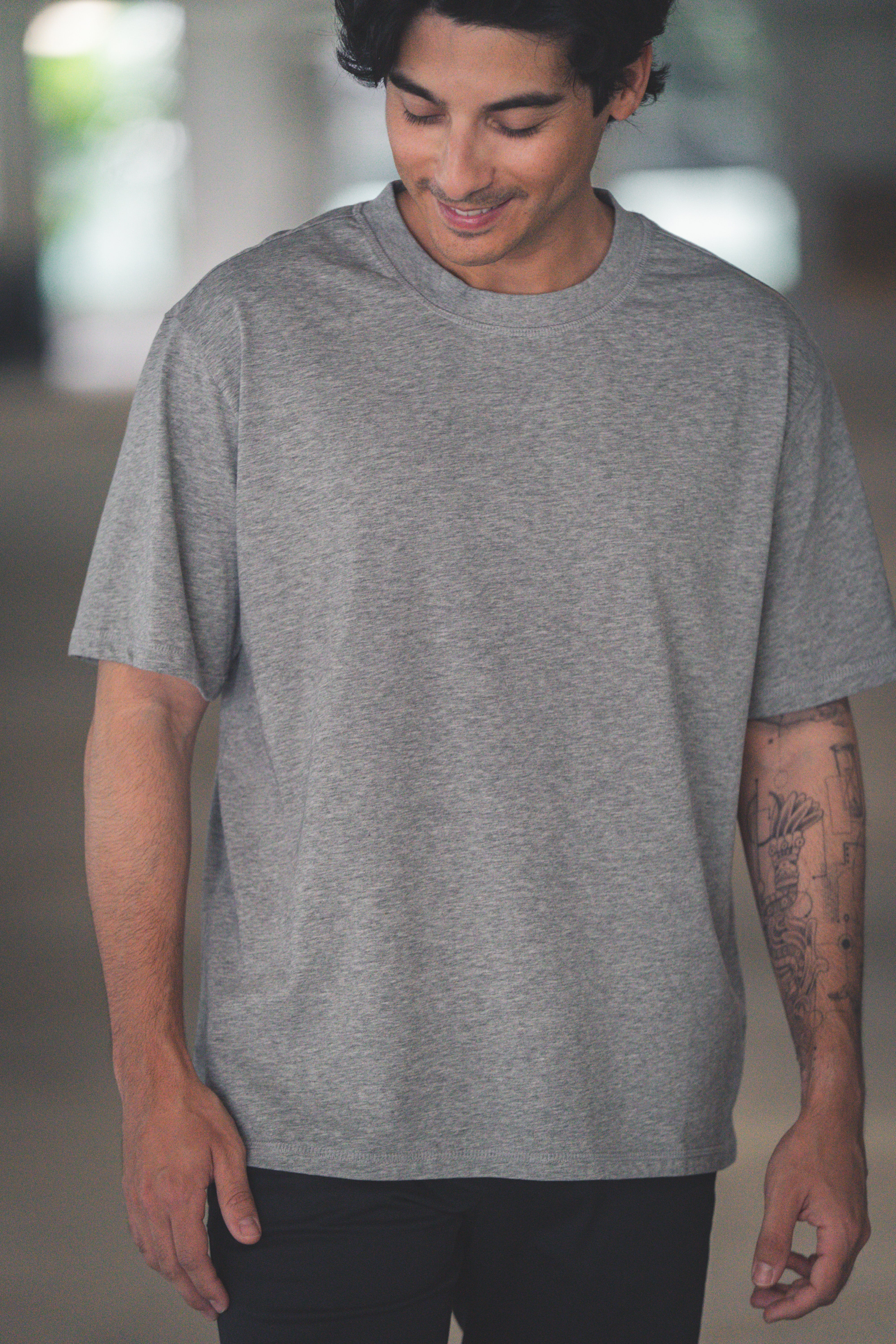 Core T-Shirt Loose Fit Heather Gray