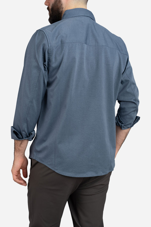 Roam Stonewash Button Down Shirt Slate