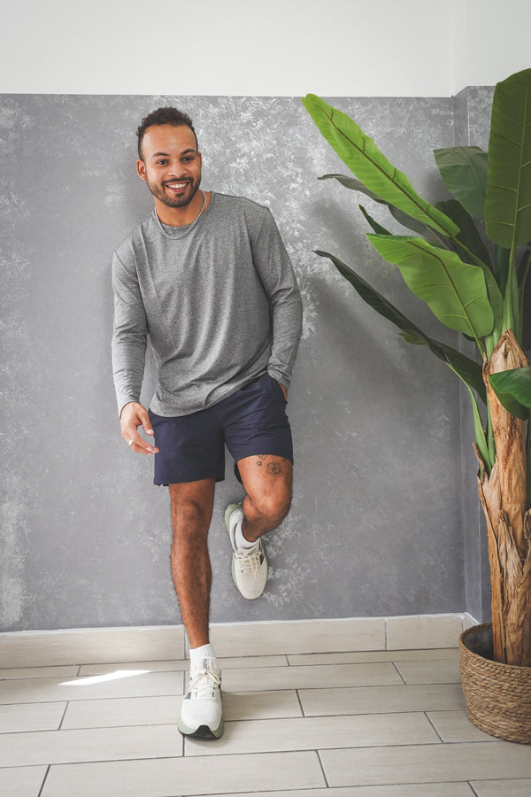 Long Sleeve Running T-Shirt Charcoal