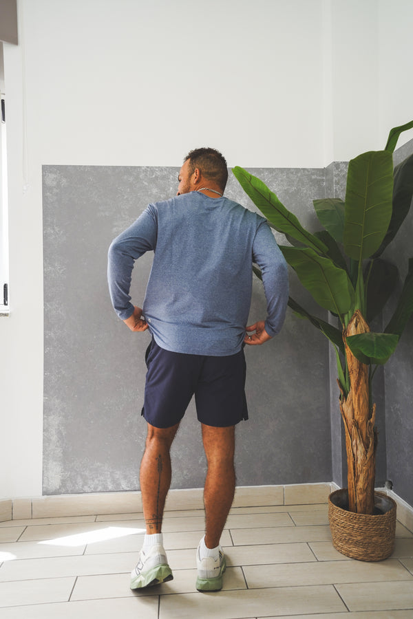 Long Sleeve Running T-Shirt Navy