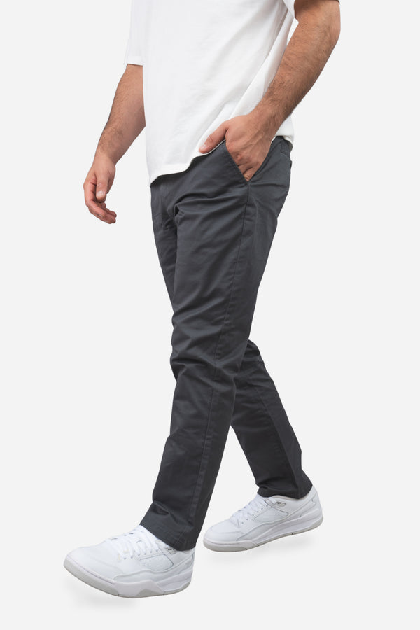 Straight Fit Core Stretch Chino Charcoal