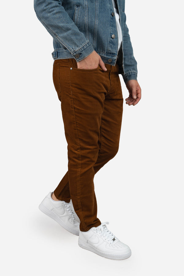 Stretch Cord 5 Pocket Pants Caramel