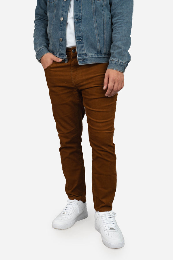 Stretch Cord 5 Pocket Pants Caramel