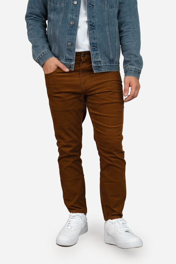 Stretch Cord 5 Pocket Pants Caramel