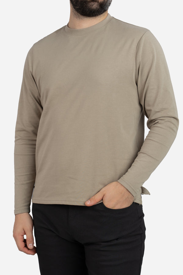Long Sleeve Core T-Shirt Taupe