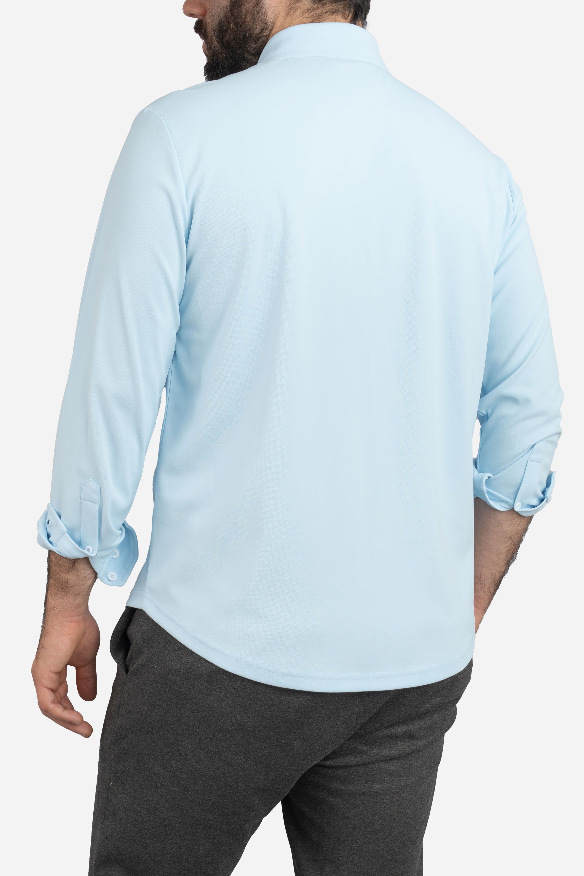 Tech Button Down Shirt Light Blue
