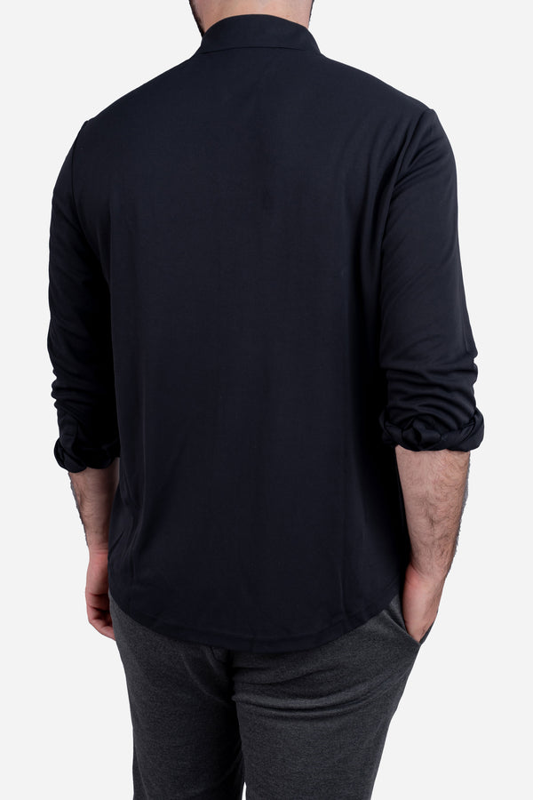 Tech Button Down Shirt Black