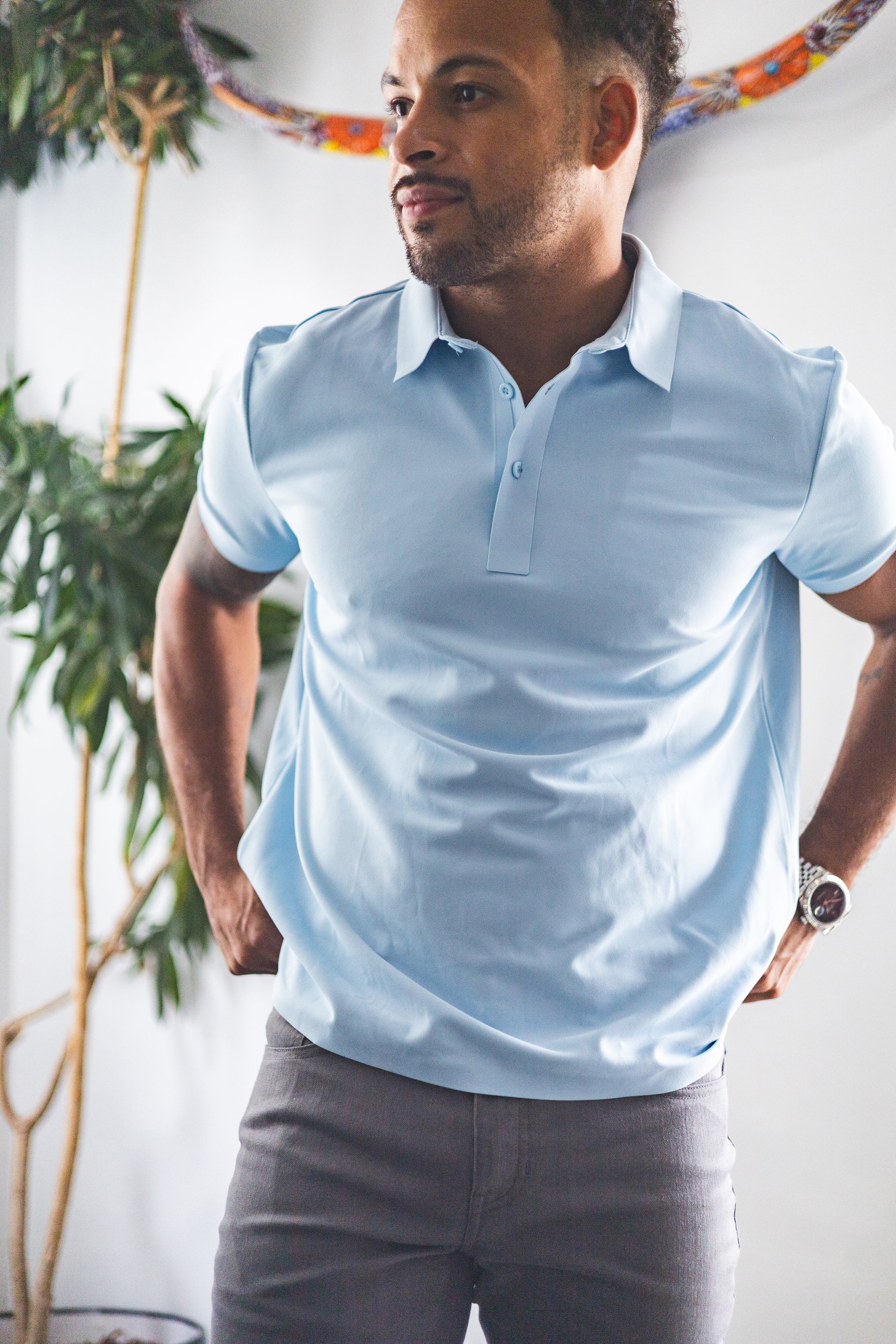 Tech Polo Sky Blue