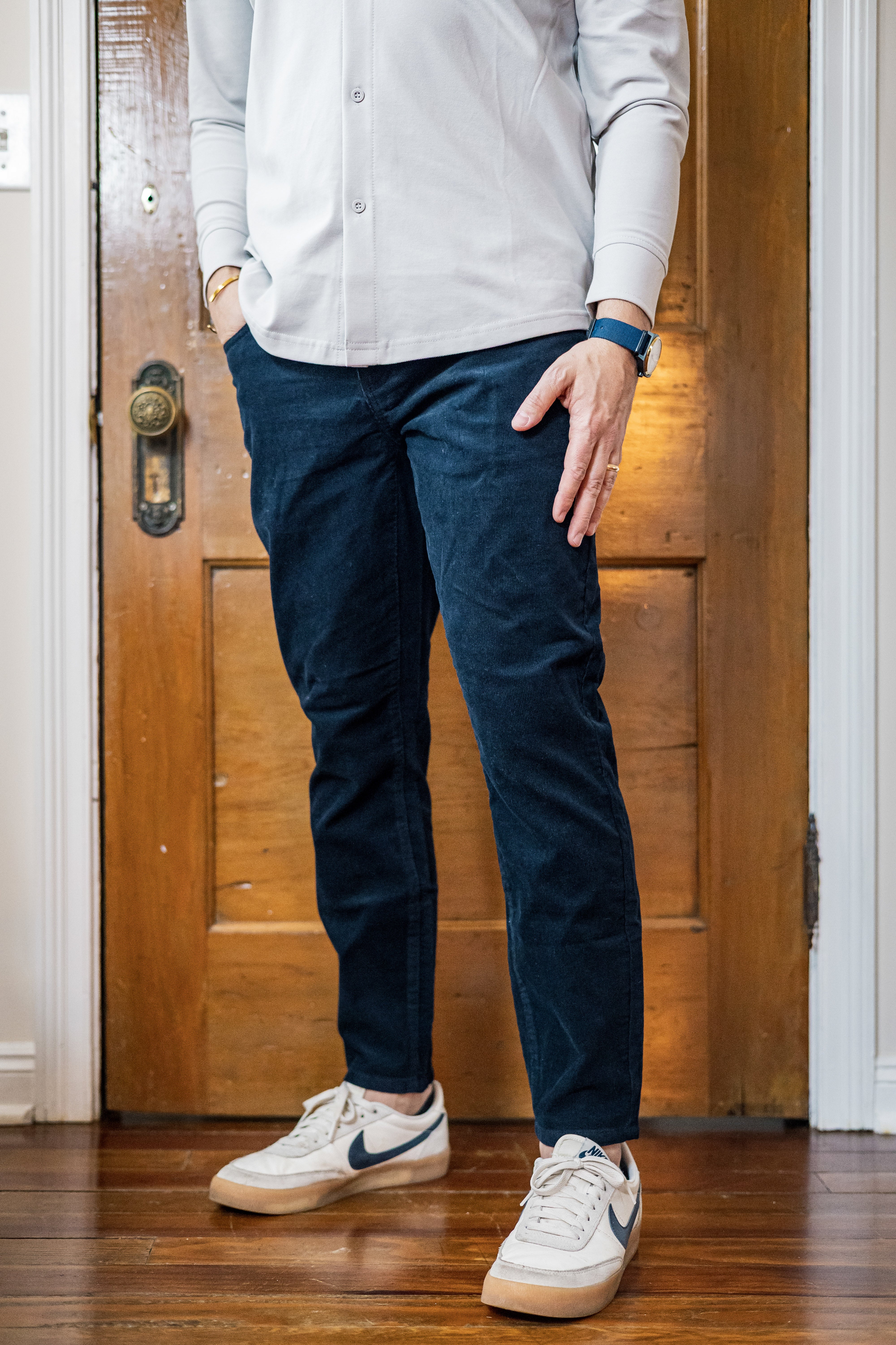 Stretch Cord 5 Pocket Pants Navy