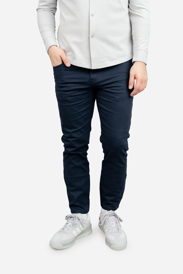 Garment Dyed Stretch Jeans Deep Sea