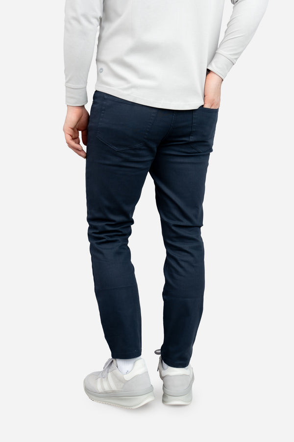 Garment Dyed Stretch Jeans Deep Sea