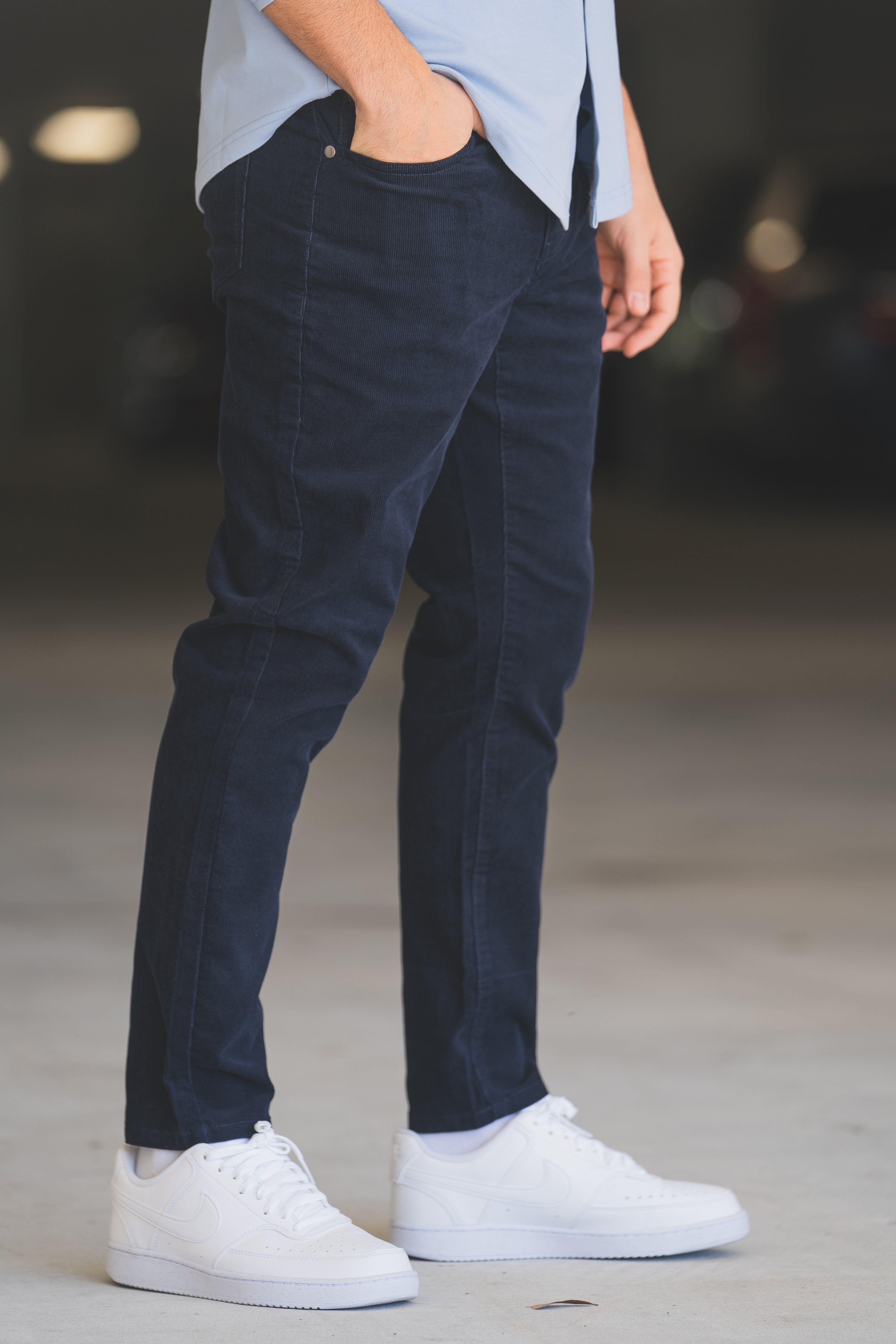 Stretch Cord 5 Pocket Pants Navy