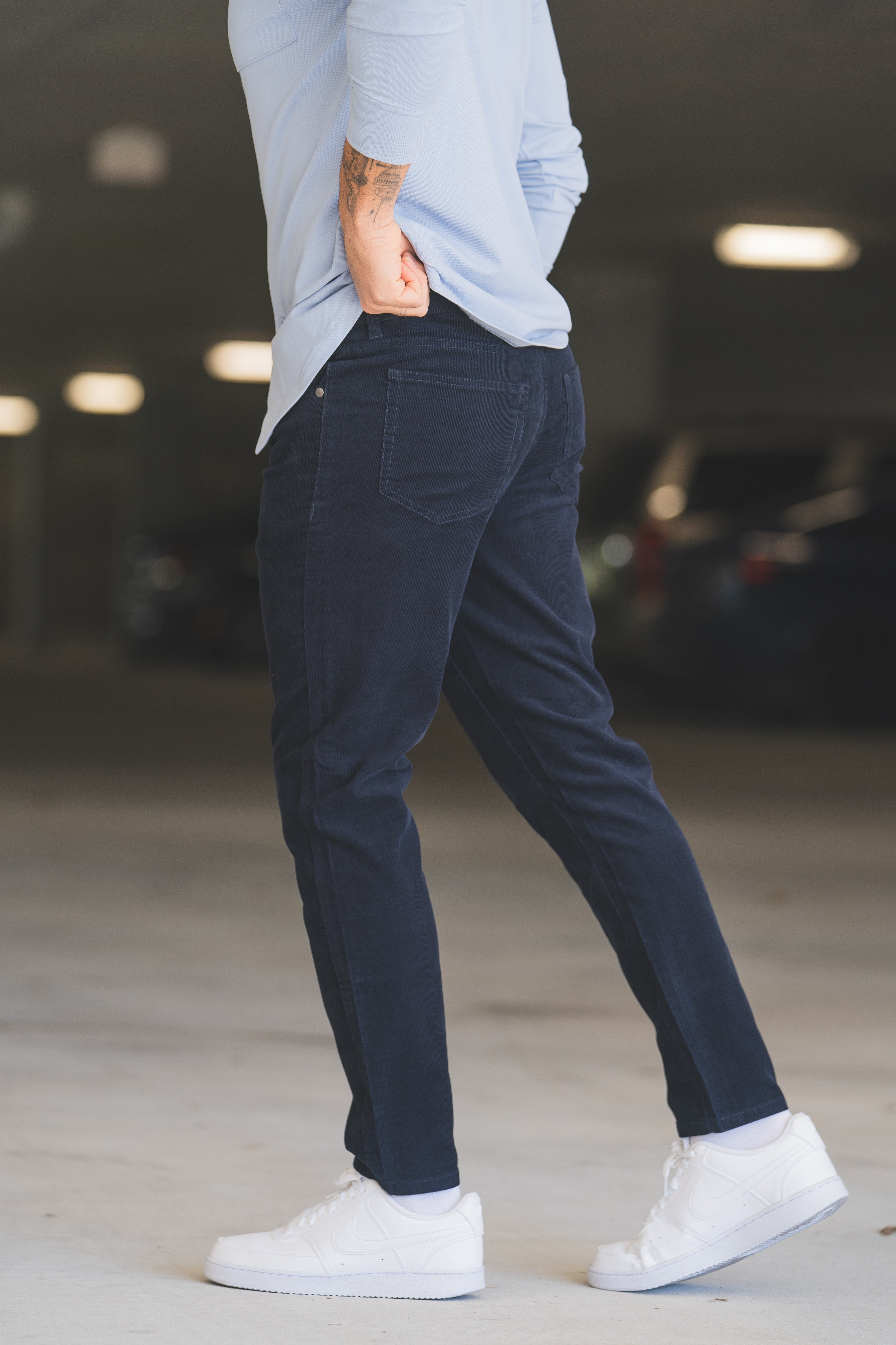 Stretch Cord 5 Pocket Pants Navy