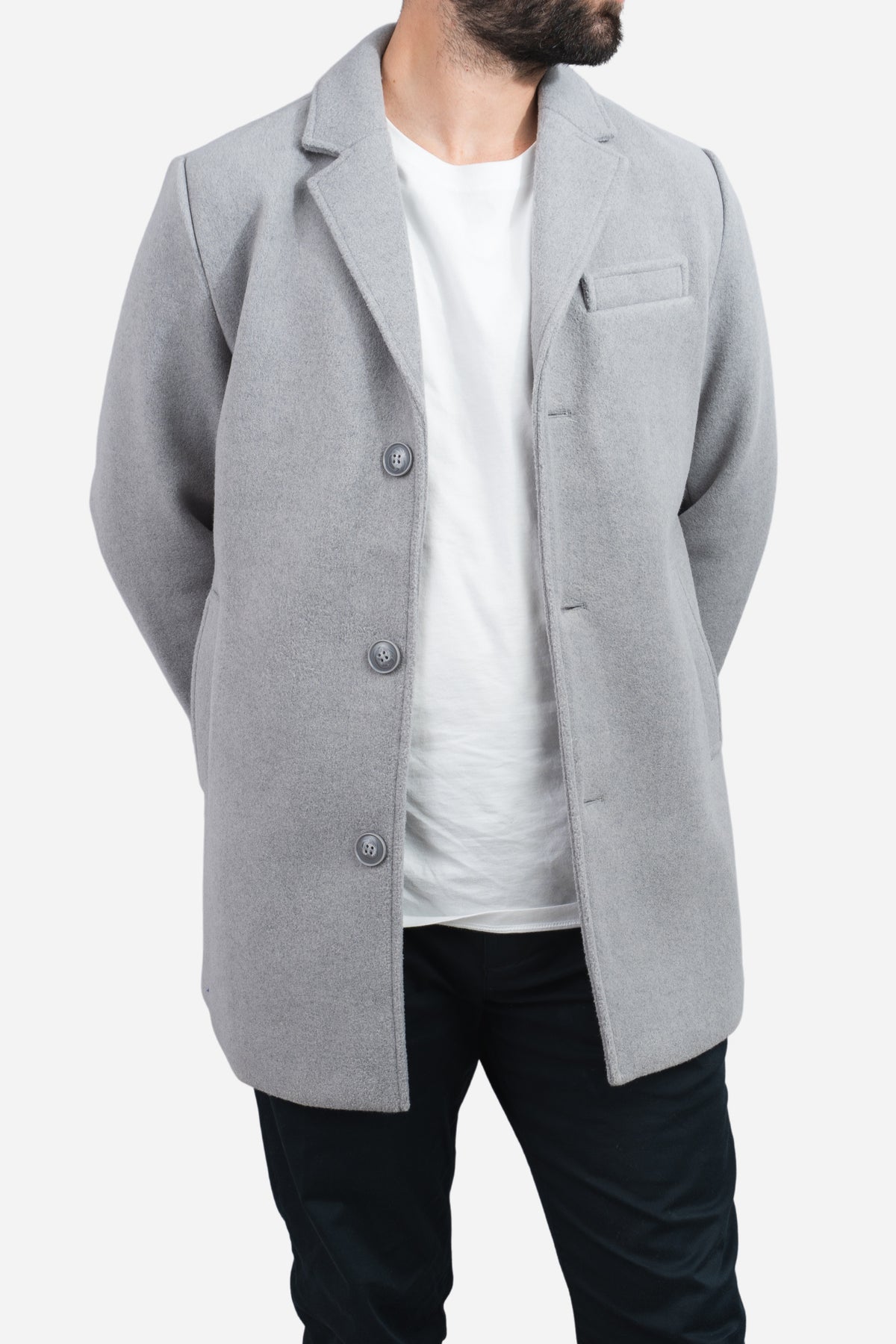 Wool Overcoat Gray
