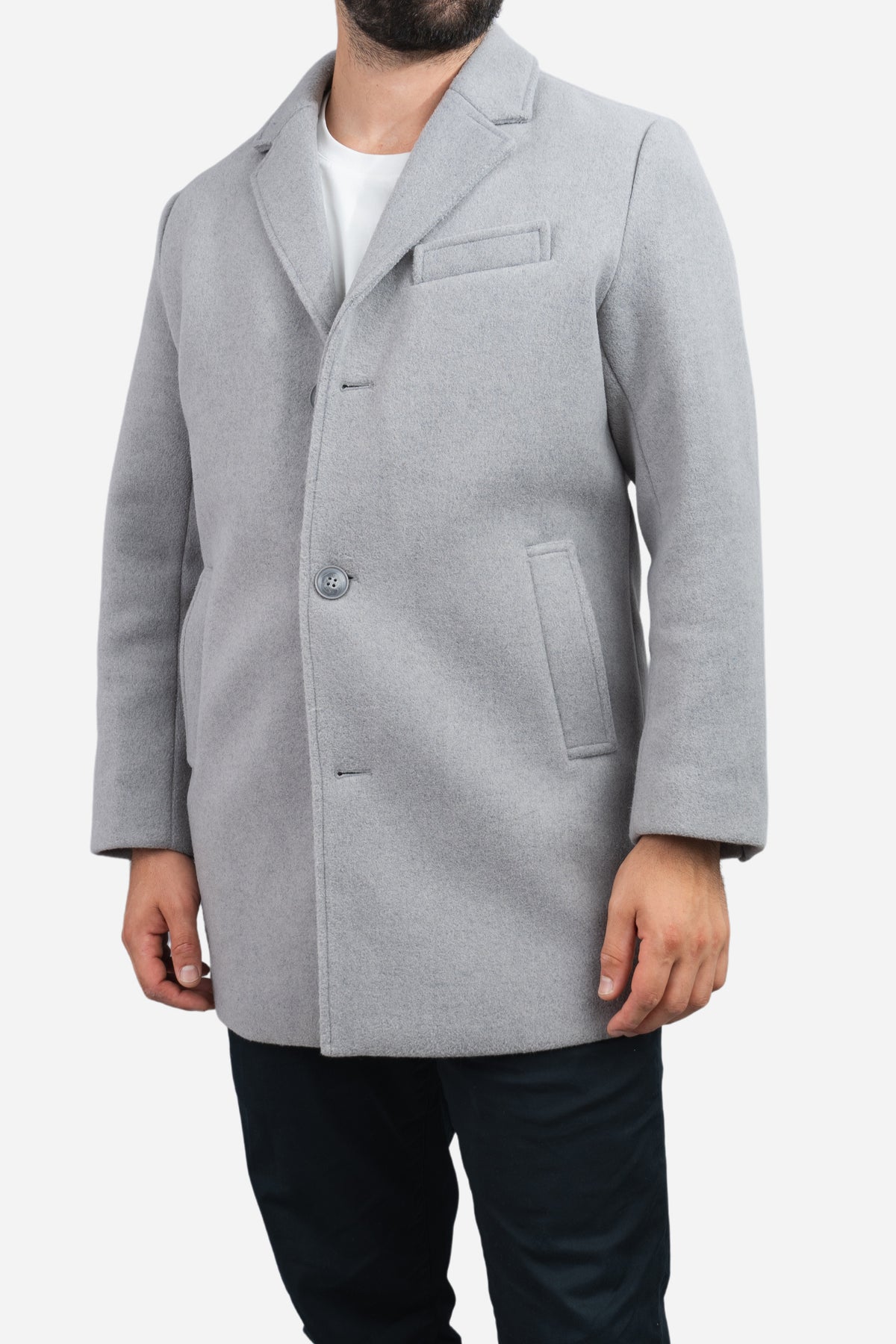 Wool Overcoat Gray
